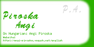 piroska angi business card